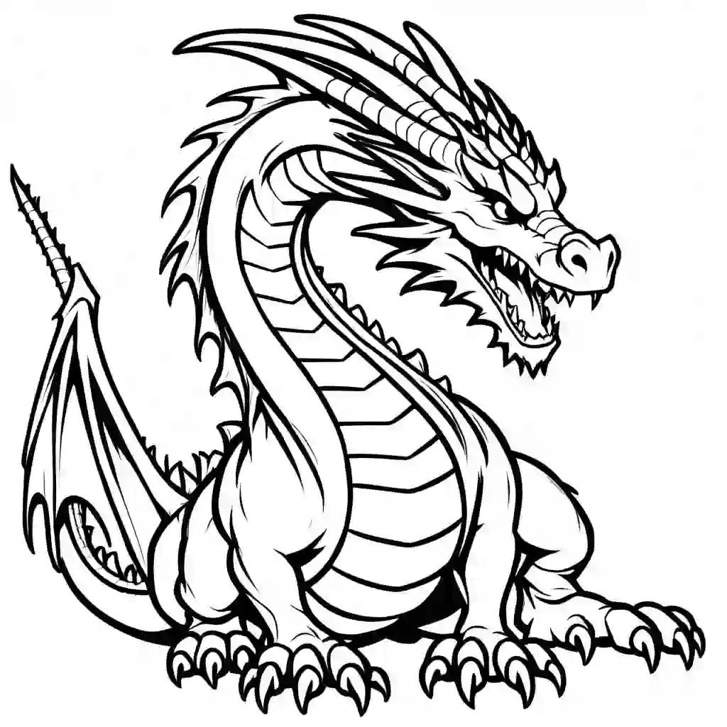 Giant Dragon coloring pages
